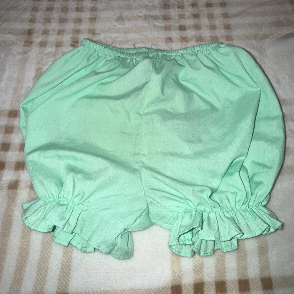 The Proper Peony Mint Green Floral Embroidered Dress and Bloomers Set 18M